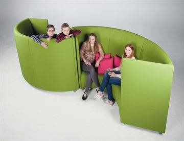Akustik sofa modul 120°, her opstilling med 2 stk
