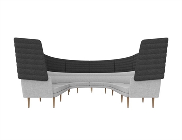 Arcipelago kurvet 10 pers. akustik sofa - Loungemøbler