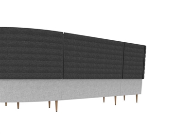 10 pers. kurvet Akustik sofa  - Arcipelago Loungemøbler