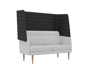 Arcipelago 2 pers. sofa m. høj ryg for støjdæmpning - Akustikmøbler