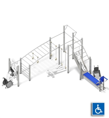 Calisthenics Alltogether 3 - Inkluderende træningsstation - kørestolsvenlig 