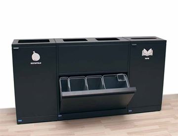Inspiration modulopbygget affaldssystem sammensat af flere affaldsbeholdere fra Bica-serien