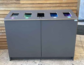 Affaldsskab m. 5 fraktioner til kildesortering - GreenCare 5 affaldsmodul