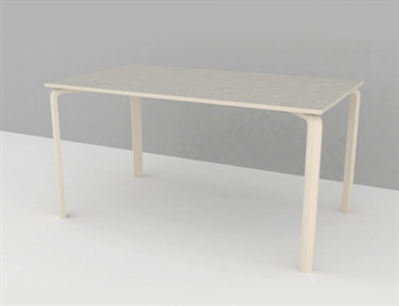 Institutionsbord med linoleum, 80x140 cm - Dansk produceret