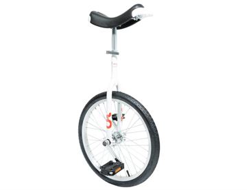 OnlyOne Unicycle 20" - Ethjulet cykel med hvidt stel og sort dæk