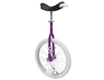 OnlyOne Unicycle 20" - Ethjulet cykel med lilla stel med hvidt dæk