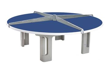Bordtennisbord Rondo - Rundt udendørs bordtennisbord - Blå