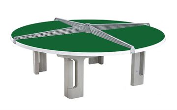 Bordtennisbord Rondo - Rundt udendørs bordtennisbord - Grøn