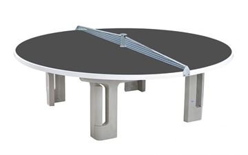 Bordtennisbord Rundo - Rundt udendørs bordtennisbord i beton - Grå