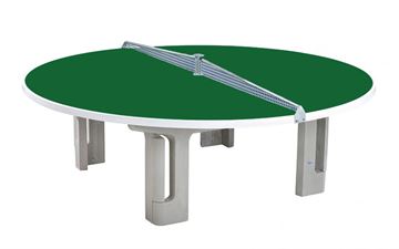 Bordtennisbord Rundo - Rundt udendørs bordtennisbord i beton - Grøn