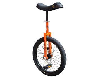 QU-AX 20" Unicycle - Ethjulet cykel med orange stel med sort dæk