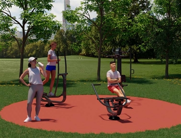Udendørs fitnessredskab standard stål serien - Inspiration til udendørs træningsområde