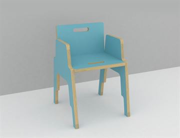 Frigg stabelbar stol med armlæn 