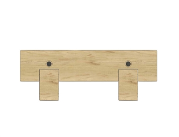 RUNA Plint 1140 mm - Rustik bænk af Egetræssveller