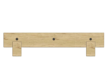 RUNA Plint 1800 mm - Modulær Park og byrumsmøbel RUNA Plint 1800 mm - Rustik bænk af Egetræssveller