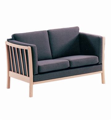 2 personers sofa i nubuck - Klassisk tremmesofa til institutions brug mv