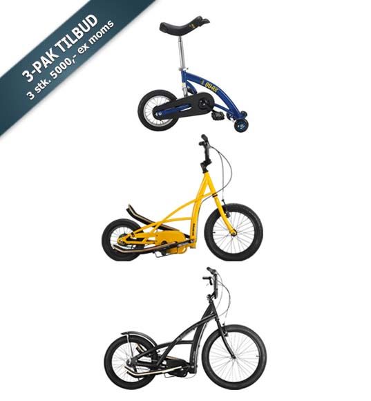3G stepper & Balance Bike - 3-pak tilbud på institutionskøretøjer til skoler SFO\'er mv.