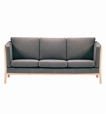 3 personers tremmesofa i nubuck - Klassisk sofa velegnet til institutions brug