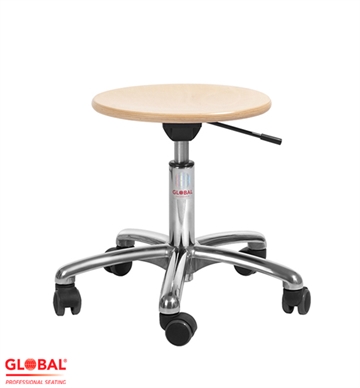 Taburet Jupiter Alu50. Robust taburet, højdejusterbar og rengøringsvenlig