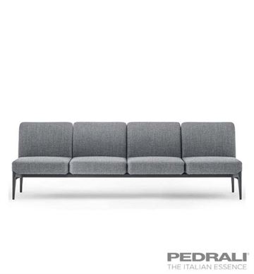 4-personers sofa u. armlæn fra Pedrali - SOCIAL modulsofa