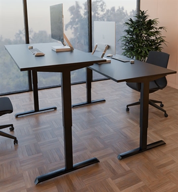Hæve sænkebord, 160x80 cm. Vælg imellem flere farver bordplade og stel