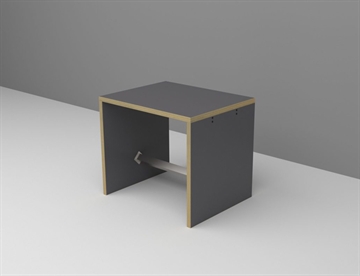 Gavlbord m. fodstøtte, L. 100 cm. Lækkert højbord i enkelt design