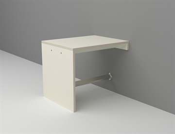 Gavlbord til vægmontering, L. 100 cm. Højbord med fodstøtte og laminat overflade