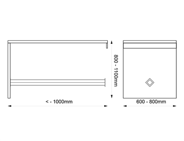 MÅL - Væghængt gavlbord