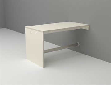 Gavlbord m. fodstøtte til vægmontering, L. 150 cm. 