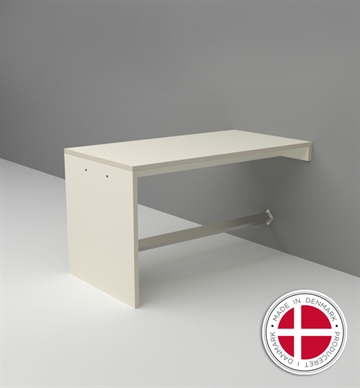 Væghængt gavlbord m. fodstøtte, L.150 cm. Højbord til vægmontering - flere varianter