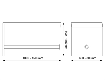 MÅL - Væghængt gavlbord