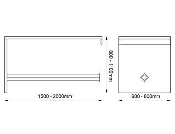 MÅL - Væghængt gavlbord