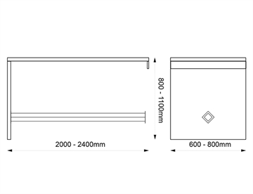 MÅL - Væghængt gavlbord