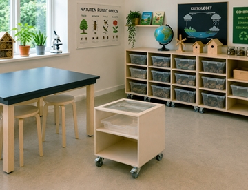 Biokasse med Lupglas / Optisk linse - Sjovt lille aktivitetsbord til institutioner.