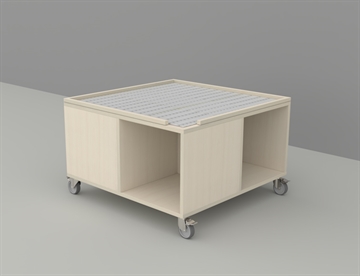 Mobilt Legebord med kantlister og LEGO plader - Dansk produceret