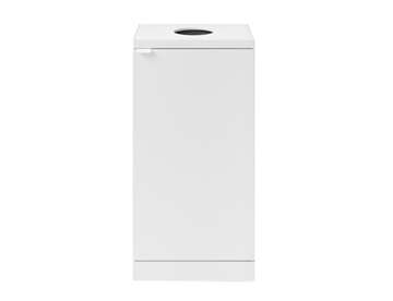 Bica Affaldsbeholder i stål m. rundt indkast, 95 L. - Hvid