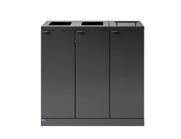 Bica modulær affaldsbeholder til sortering - Affaldsstation, 3x65L (låg) - Antracit
