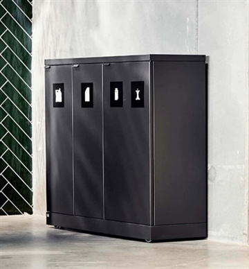 Bica affaldsstation m. 4 fraktioner - Affaldssystem til indendørs affaldssortering