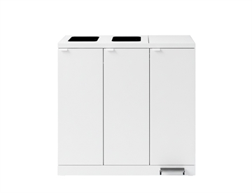 Affaldsstation i pulverlakeret stål - Bica modulær affaldssystem - Hvid