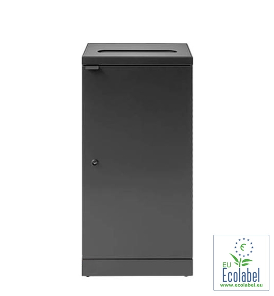 Bica Affaldsbeholder m. automatisk lukning til aviser, reklamer mm, 95L