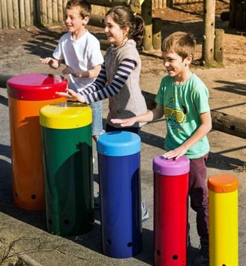 Rainbow Sambas - 5 Kulørte Sambas trommer til udendørs brug