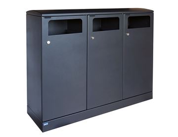 Bica affaldssystem - udendørs affaldsbeholder m. lukket top,  3x100 L.