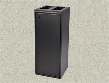 Affaldsbeholder med 2 indkasthuller - Sammensæt med flere beholdere - Fleksibelt affaldssystem