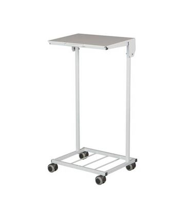 Affaldsstativ 110 ltr. med låg og hjul - Hvid pulverlakeret