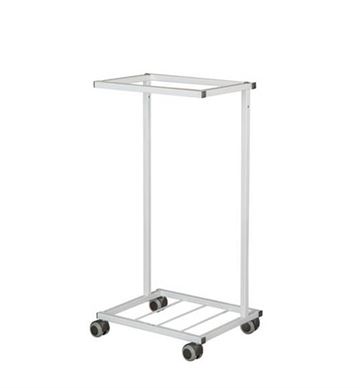 Affaldsstativ 110 ltr. med hjul - Hvid pulverlakeret