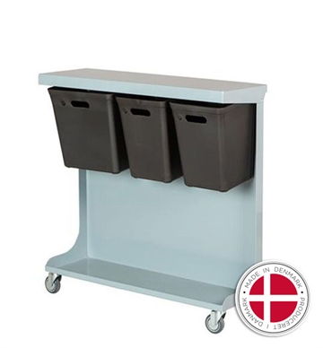 Affaldsvogn model 1 til kildesortering - Affaldssortering - Dansk Produceret