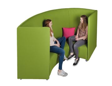 Akustik sofa rundet modul 120° - Sofa med lyddæmpende effekt