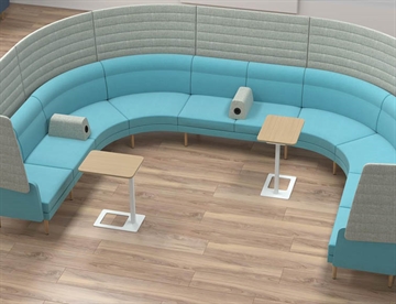 Arcipelago Akustiksofaer - Inspiration stor kurvet akustik sofa 