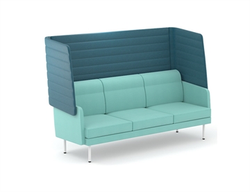 Arcipelago 3 personers sofa m. metalben - Sofa m. høj ryg for støjdæmpende effekt - Loungemøbler