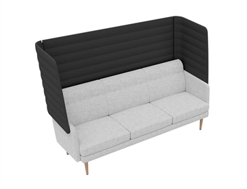 Arcipelago 3 pers. sofa m. skærmvæg - Akustiksofa